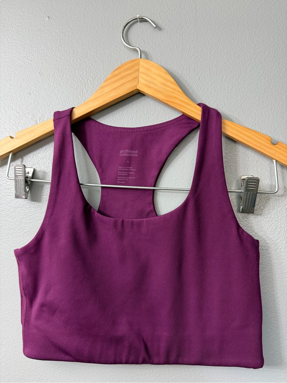 girlfriend collective Plum Purple Racerback Tank small